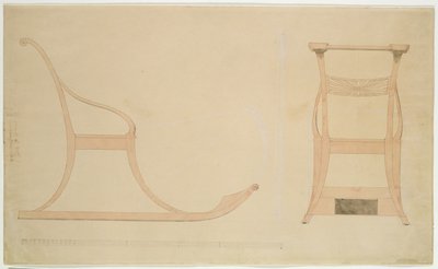 Chair for a Sleigh by Caspar David Friedrich